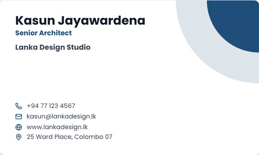 Circle business card template