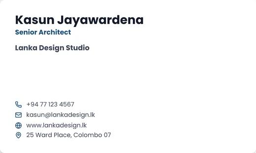 Clean business card template
