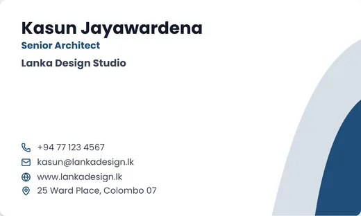 Corner business card template
