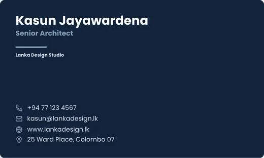 Dark business card template