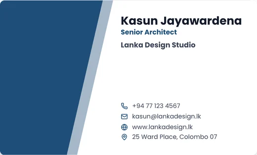 Diagonal business card template