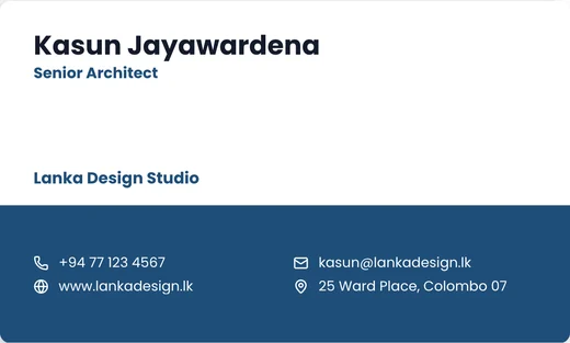 Bottom band business card template