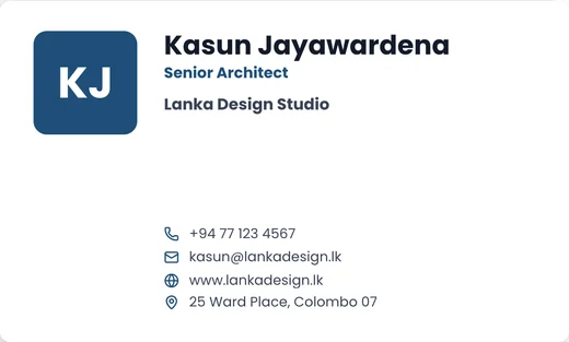 Monogram business card template