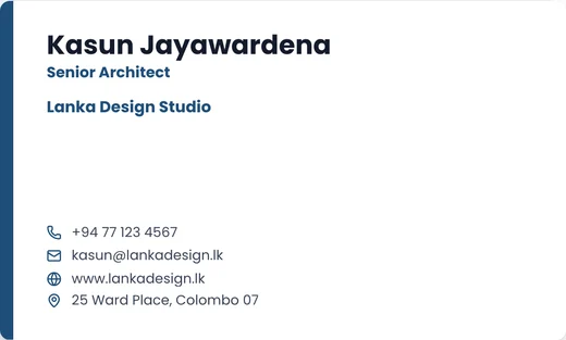 Side bar business card template