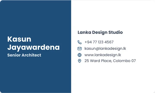 Split business card template preview
