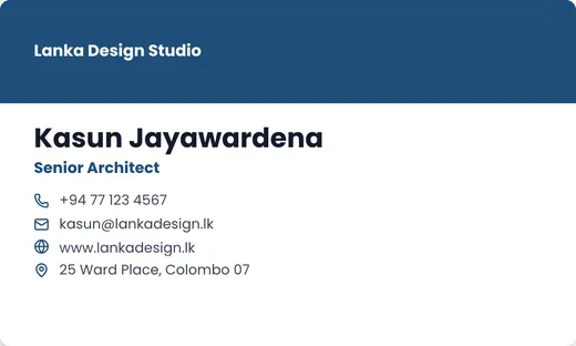Top band business card template