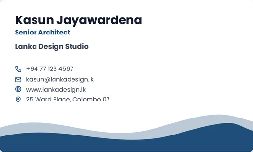 Wave business card template