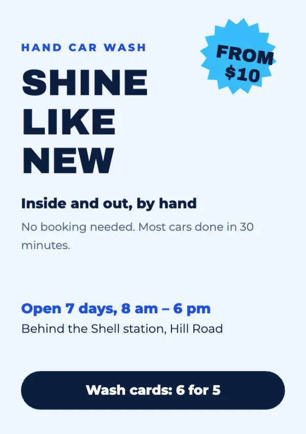 Car wash flyer template