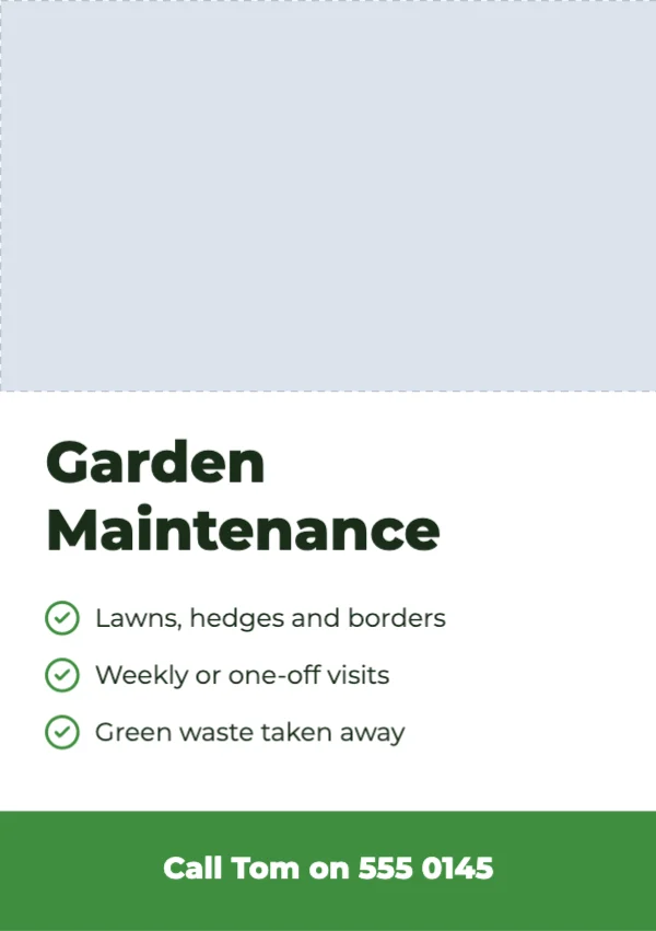 Gardening flyer template