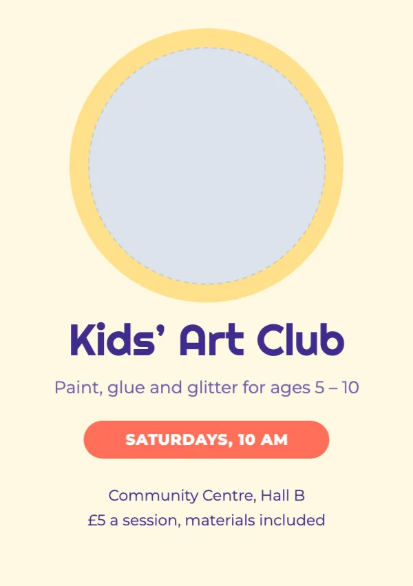 Kids’ club flyer template