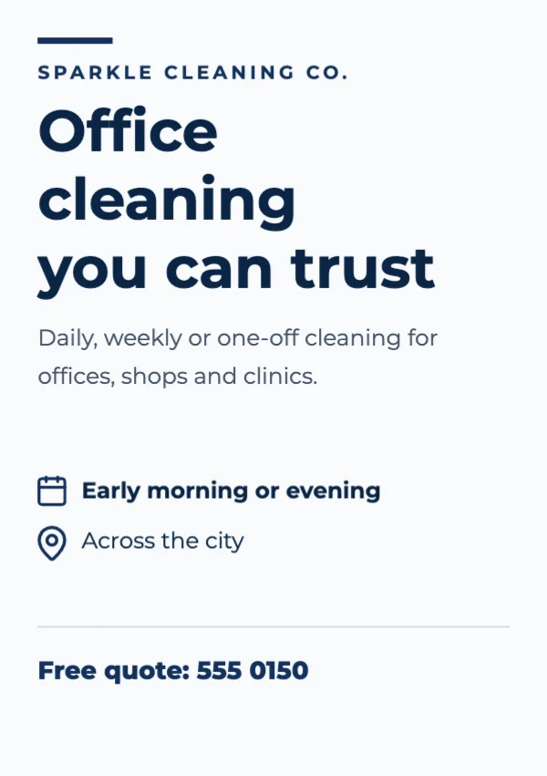 Cleaning company flyer template