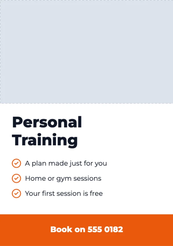 Personal trainer flyer template