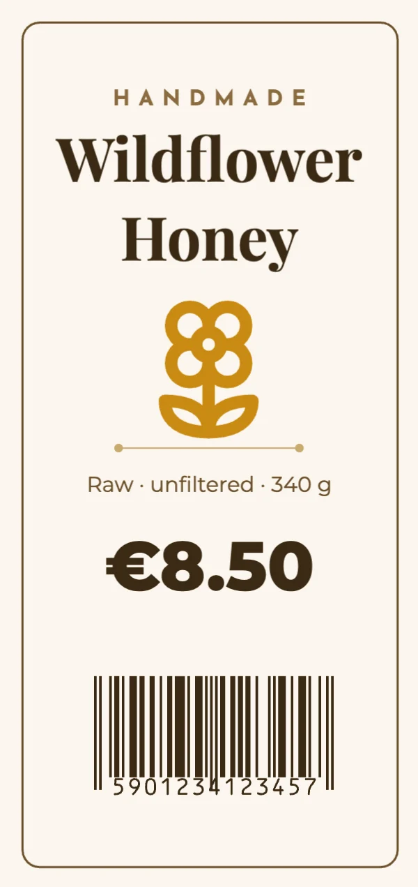 Product label flyer template preview