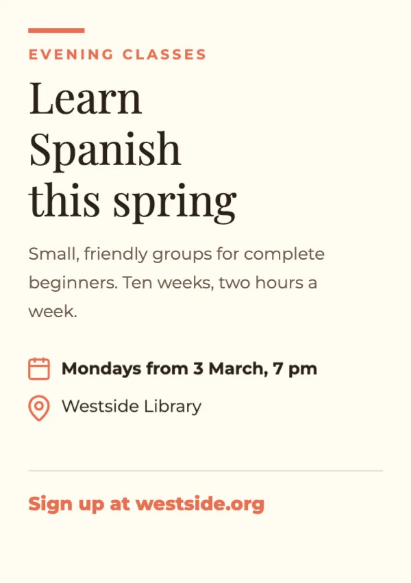 Language class flyer template
