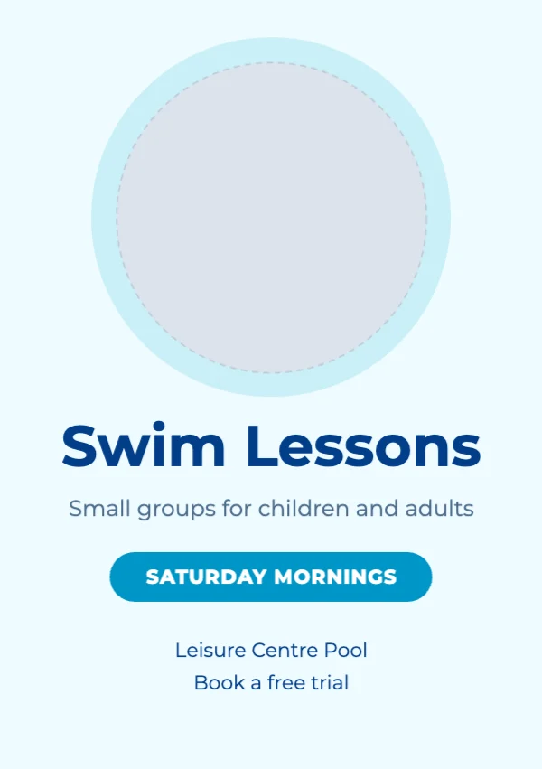 Swimming flyer template