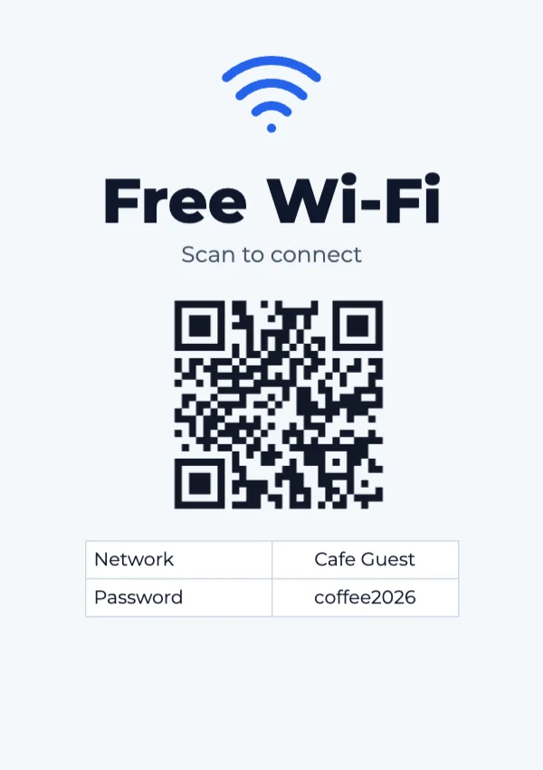 Wi-Fi sign flyer template