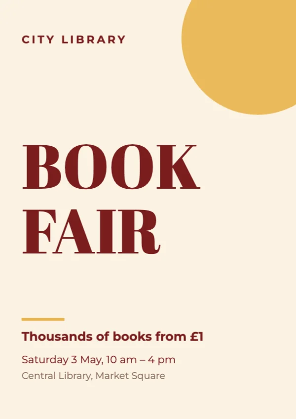 Book fair poster template