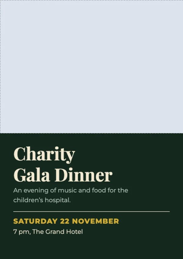 Gala dinner poster template