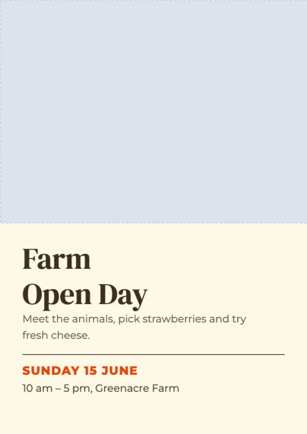 Open day poster template