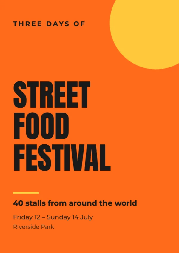 Food festival poster template