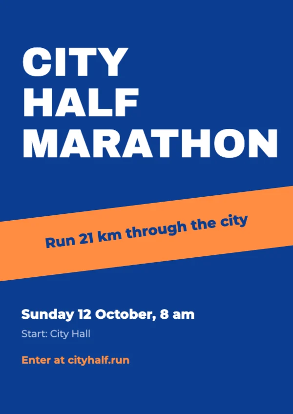 Race day poster template