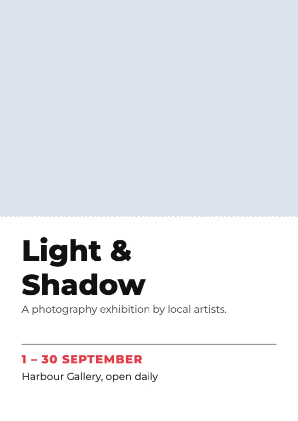 Photo exhibition poster template