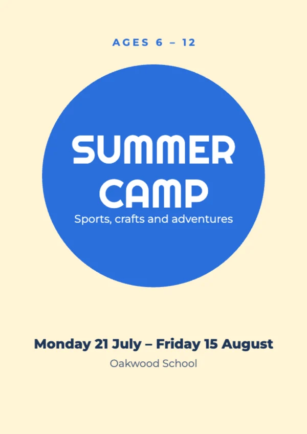 Summer camp poster template