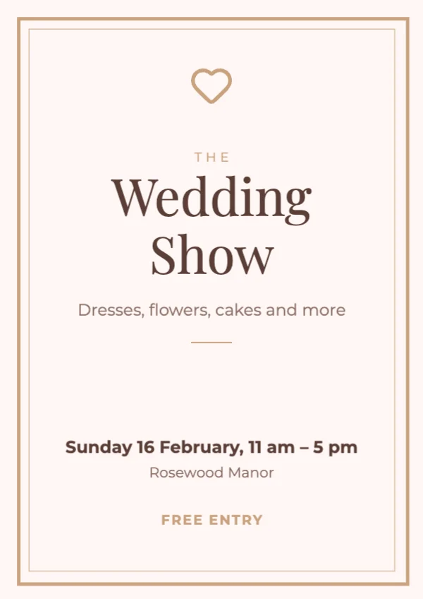 Wedding show poster template